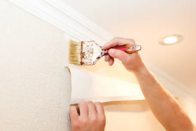 Pose de papier peint aux Bottereaux — revêtements muraux et toiles de verre
